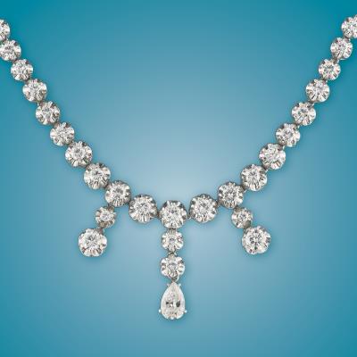 Diamantcollier zus. ca.7 ct - Exkluzivní šperky