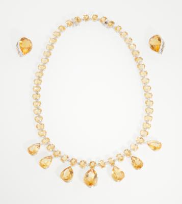 Brillant Citrin Schmuckgarnitur - Exquisite jewellery