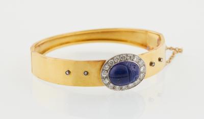 Brillant Lapislazuli Armband Skarabäus - Erlesener Schmuck