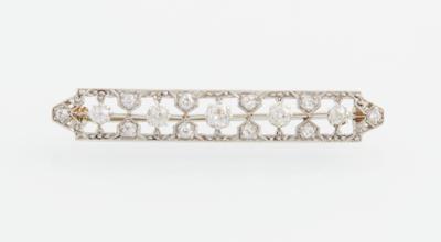 Altschliffdiamant Brosche zus. ca. 0,90 ct - Exquisite jewellery