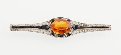 Diamant Citrin Brosche - Exquisite jewellery