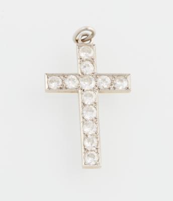 Diamantanhänger Kreuz zus. ca.1,40 ct - Exquisite jewellery