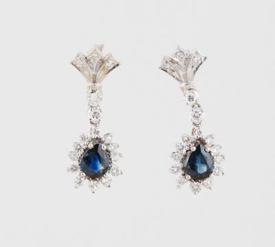 Brillant Saphir Ohrsteckgehänge - Exquisite jewellery
