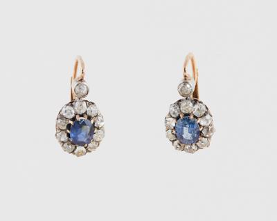 Diamant Saphir Ohrgehänge - Gioielli scelti