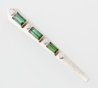 Brillant Turmalin Brosche - Exquisite jewellery