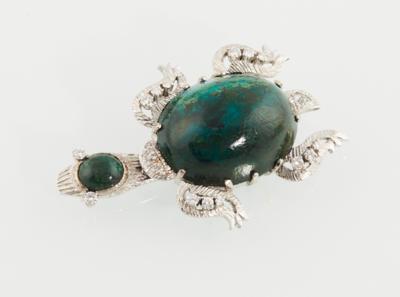 Brillantbrosche Schildkröte zus. ca. 0,35 ct - Exquisite jewellery