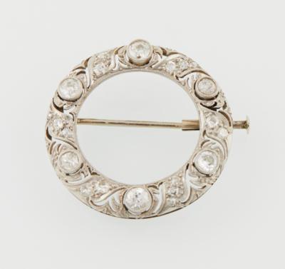 Diamantbrosche zus. ca. 1 ct - Exquisite jewellery