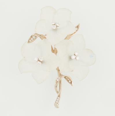 Bergkristall Blütenbrosche - Exquisite jewellery