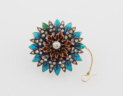 Diamant Blütenbrosche zus. ca.1,20 ct - Nádherné šperky - Vánoční aukce