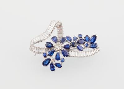 Diamant Saphirbrosche - Nádherné šperky - Vánoční aukce
