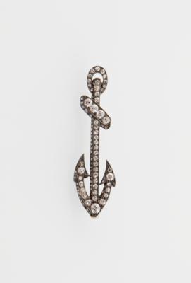 Diamantbrosche Anker zus. ca. 1,20 ct - Exquisite Jewellery - Christmas Auction