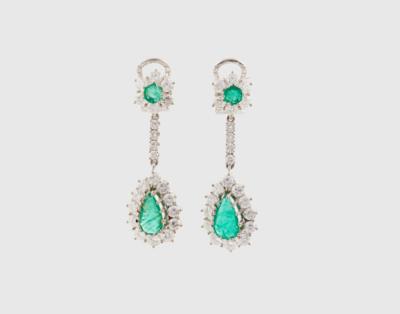 Brillant Smaragd Ohrclipsgehänge - Exkluzivní šperky