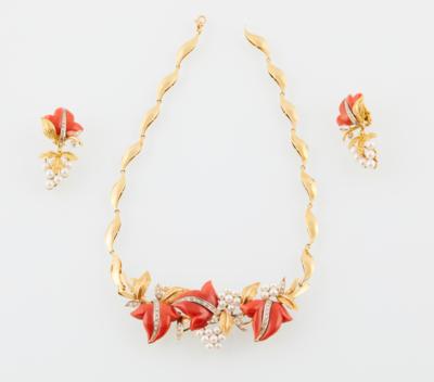 Brillant Korallen Garnitur - Exkluzivní šperky
