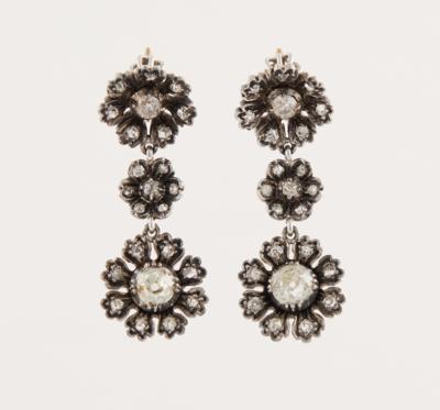 Altschliffdiamant Blütenohrschrauben zus. ca. 2,40 ct - Exquisite jewellery