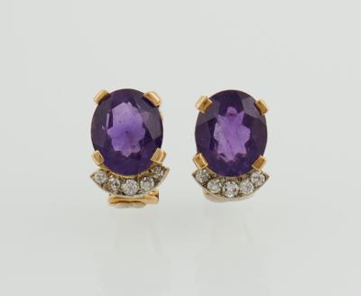 Amethyst Diamant Ohrclips - Exquisite jewellery