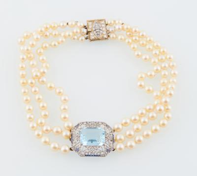 Aquamarin Kulturperlen Collier - Exquisite jewellery