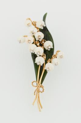 Brillant Blütenbrosche Maiglöckchen - Exkluzivní šperky