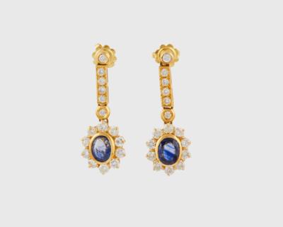 Brillant Saphir Ohrgehänge - Exquisite jewellery - Mother's Day Auction