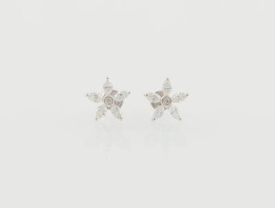 Diamant Blüten Ohrstecker zus. ca. 0,70 ct - Exkluzivní šperky