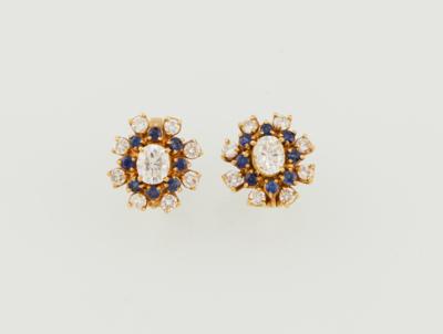Diamant Saphir Ohrringe - Exkluzivní šperky