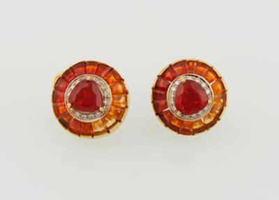 Feueropal Ohrclips zus. ca. 10 ct - Exquisite jewellery - Mother's Day Auction