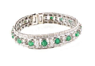 Diamant Smaragdarmkette - Jewellery