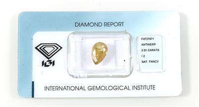 Fancy Oliv Greenish Yellow Natural Color Diamant 2,01 ct - Klenoty