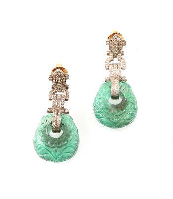 Brillant Smaragdohrgehänge - Exclusive diamonds and gems
