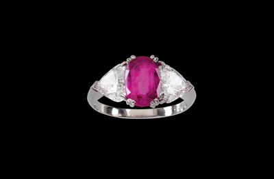 Bulgari Ring mit unbehandeltem Burma Rubin 2,57 ct - Exklusive Diamanten und Farbsteine