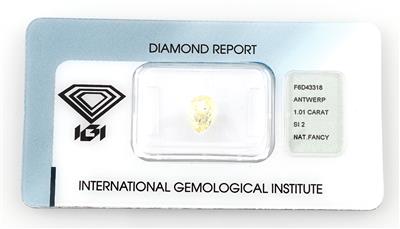 Loser Diamant 1,01 ct Natural Fancy Yellow - Exkluzivní diamanty a drahokamy