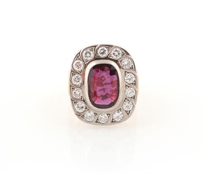 Brillant Rubin Ring - Exklusive Diamanten und Farbsteine