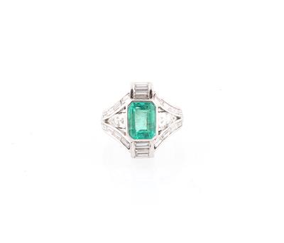 Diamant Smaragd Ring - Exkluzivní diamanty a drahokamy