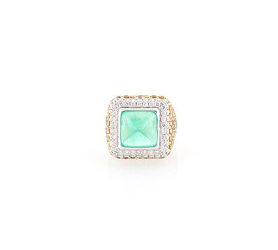 Smaragdring ca. 9 ct - Diamanti e pietre preziose esclusivi