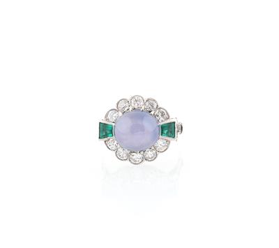 Sternsaphir Ring - Exklusive Diamanten und Farbsteine