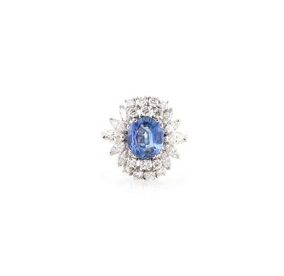 Diamant Saphir Ring - Exklusive Diamanten und Farbsteine