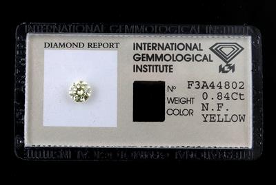 Fancy Yellow Natural Color Brillant 0,84 ct - Diamanti e pietre preziose esclusivi