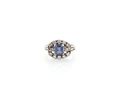 Brillantring mit unbehandeltem Saphir ca. 1,70 ct - Exclusive diamonds and gems