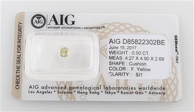 Loser Diamant 0,50 ct Fancy Yellow - Exkluzivní diamanty a drahokamy