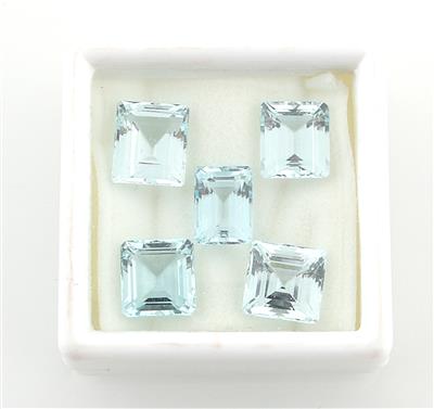 Lot lose Aquamarine zus. 21,76 ct - Exclusive diamonds and gems