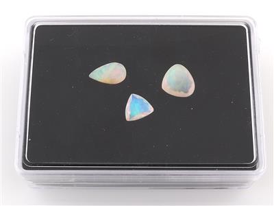 3 lose Opale zus. 6,49 ct - Exkluzivní diamanty a drahokamy