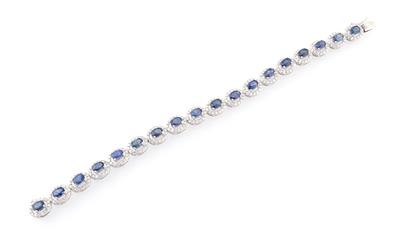 Brillant Saphir Armband - Exklusive Diamanten und Farbsteine