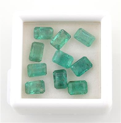 Lot lose Smaragde zus.5,21 ct - Exklusive Diamanten und Farbsteine