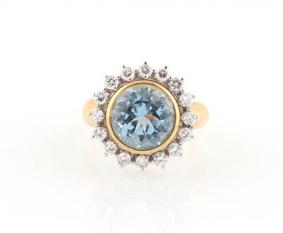 Brillant Aquamarin Ring - Exkluzivní diamanty a drahokamy
