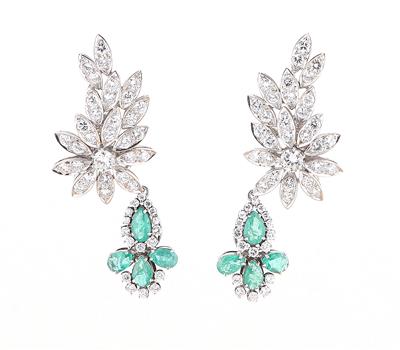Brillant Smaragd Ohrclips - Diamanti e pietre preziose esclusivi