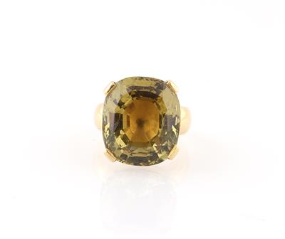 Chrysoberyll Ring ca. 20 ct - Exklusive Diamanten und Farbsteine