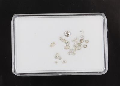 Lose Diamantrauten u. Altschliffdiamanten zus.1,34 ct - Exklusive Diamanten und Farbsteine