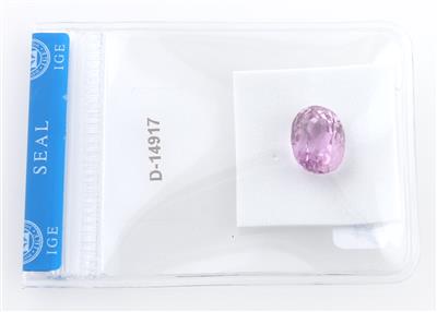 Loser Kunzit 9,11 ct - Exklusive Diamanten und Farbsteine