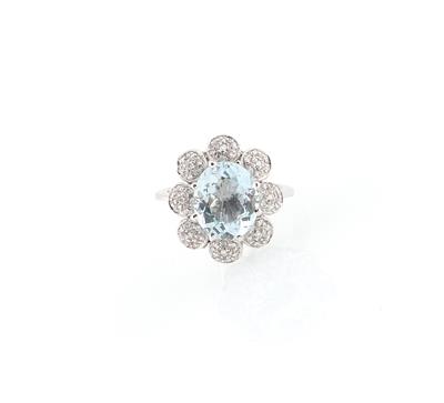 Brillant Aquamarinring - Exclusive diamonds and gems