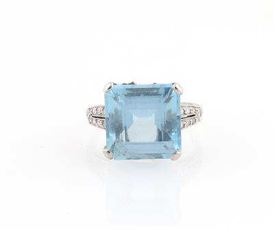 Aquamarinring ca. 8,40 ct - Diamanti e pietre preziose esclusivi