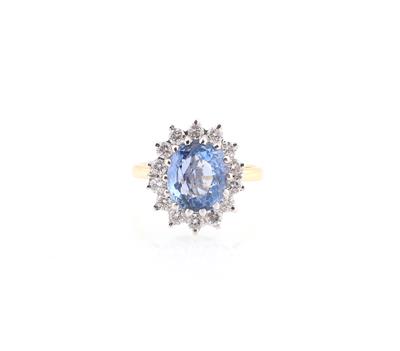 Brillant Saphir Ring - Exklusive Diamanten und Farbsteine